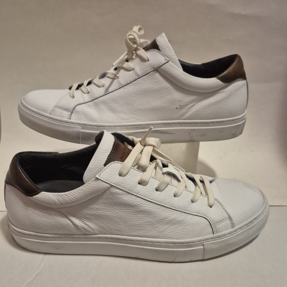 To Boot White and Brown Leather Sneakers